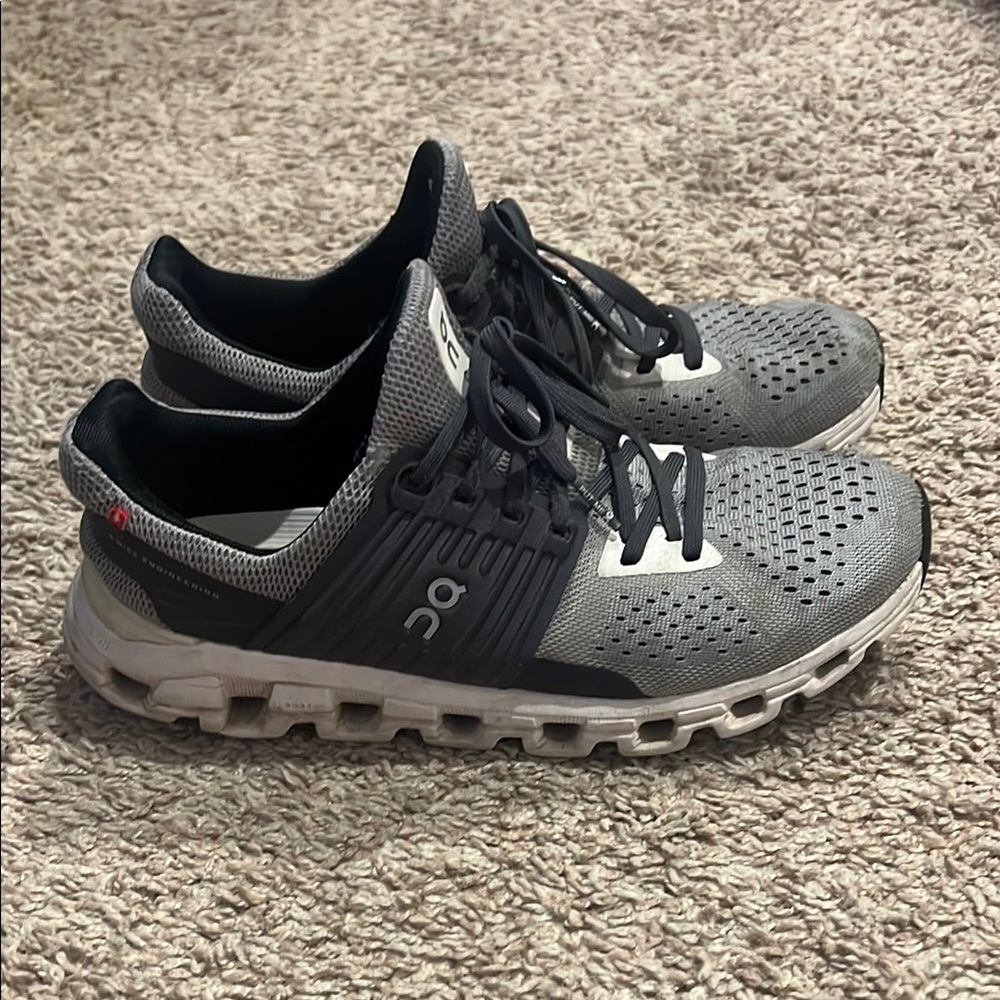On Running Cloudswift Black and Gray Shoes